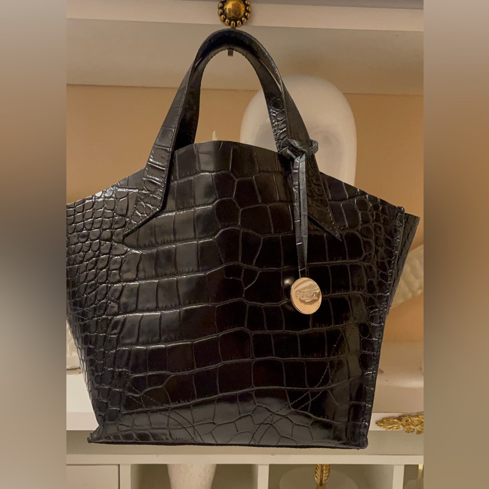 Authentic Furla Italian bag 100% Italian leather. Snake patten design.